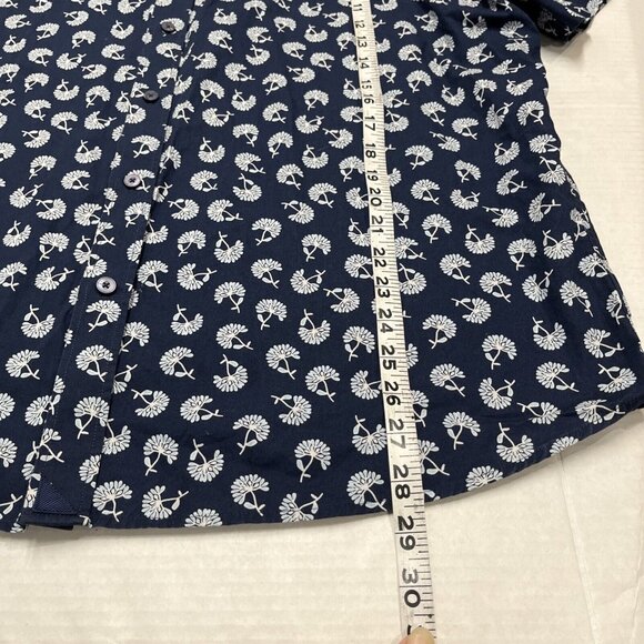 UNTUCKit Navy and White Casual Button Down Shirt - Picture 3 of 7